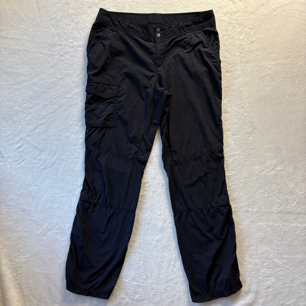 Columbia Cargo Pants Women Sz‎ 12 Black Omni-Shade Convertible Hiking Gorpcore